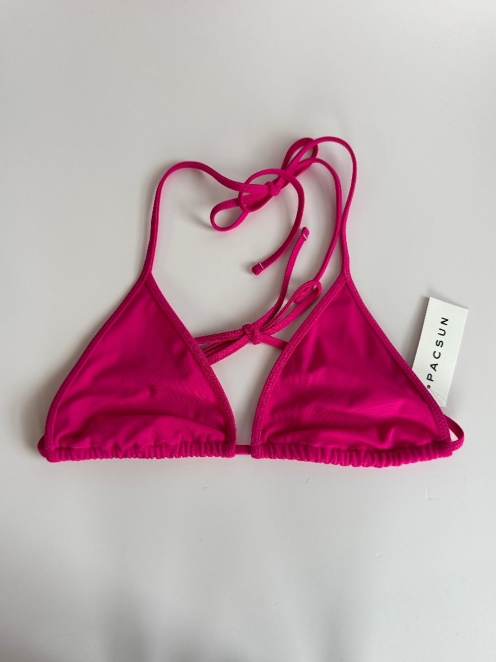PacSun Hot Pink Triangle String Bikini Top Women's Medium NWT